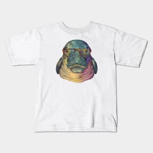 Dugong Dapper: Specs on a Sea Cow! Kids T-Shirt